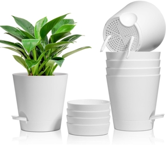 T4U 16,5cm Kunststoff Blumentopf Bewässerungssystem 6er-Set