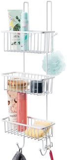 bremermann Duschregal zum Einhängen, 3 Körbe in weiß