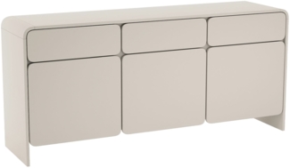 Selsey 'Lummo' Sideboard 3-türig mit 3 Schubladen, Kaschmirgrau, 156 cm