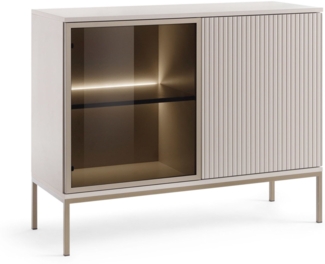 Selsey 'Tosena' Sideboard zweitürig mit LED, Greige, 104 cm