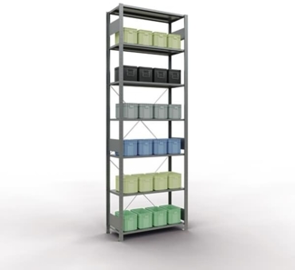 Schulte Regal MULTIplus150 12742 Grund 3.000x1.000x400mm 7 Böden verzi