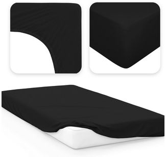 Jacobson Spannbettlaken PREMIUM 200 g/m² Jersey aus 97% Baumwolle & 3% Elasthan, Extra dichtes Bettlaken mit maximalem Halt – OEKO-TEX®