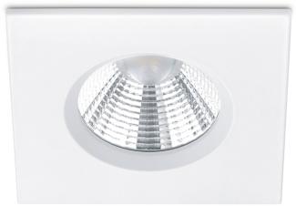 Eckiger LED Deckeneinbaustrahler ZAGROS dimmbar in Weiß matt, IP65