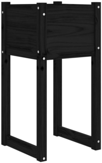 vidaXL Pflanzkübel Schwarz 40x40x81 cm Massivholz Kiefer 822130