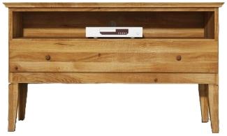 TV-Board Sydo aus Wildeiche massiv 112x45x66 cm 1 Schublade 1 Fach Holzbeine