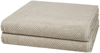 Cawö Pure 2 tlg. Frottier-Set - 2 X Duschtuch (80 X 150cm) - 494 g/m2 - Kreide