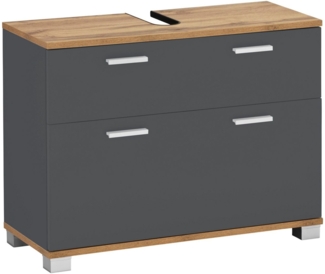 loft24 Waschbeckenunterschrank Badia Badezimmerschrank, Badmöbel, 1 Schublade, Badezimmerunterschrank