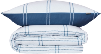 Schiesser Bettwäscheset Ellis - Feinbiber - 2-teilig - 135x200 cm - Blau