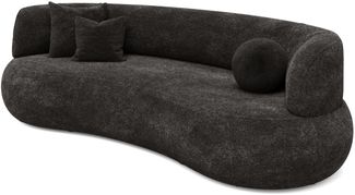 Sofa 2-Sitzer Chenille 253x100x77 dunkelgrau LUNA