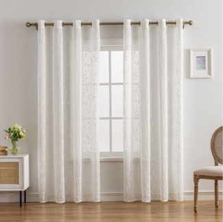 BYSURE Gardine (2 St), Dekorative Vorhänge für Wohnzimmer und Schlafzimmer