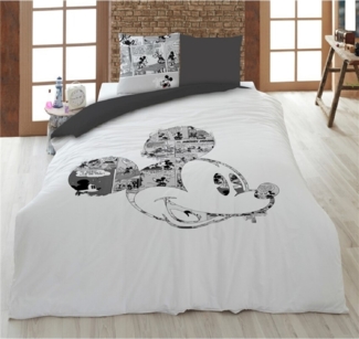Disney Minnie Mouse Bettwäsche-Set – 1x Deckenbezug 135x200 cm & 1x Kissenbezug 80x80 cm für Kinder