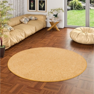 Snapstyle Hochflor-Teppich Hochflor Velours Teppich Cottage Rund, Rund, Höhe: 22 mm