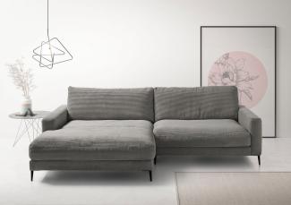 INOSIGN Ecksofa Downtown, B/T/H: 272/190/84 cm L-Form, weicher Sitzkomfort auch in Cord und Bouclé, incl. Zierkissen