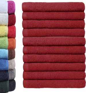 NatureMark Seiftuch Frottier Seiftücher 10er Pack 30x30cm, 100% Baumwolle, (10-St), Frottier Waschlappen Seiflappen 30 x 30 cm, Bordeaux rot
