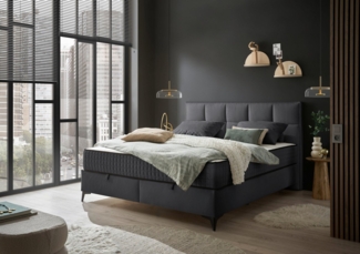 Boxspringbett Monroe A Anthrazit |Bettkasten|Duo-Matratze (Härtegrad H3/H4) von ED Exciting Design – Erhältlich in 160x200 cm