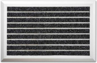 Floordirekt Fußmatte Alu-Türmatte Optimum Mat Textilfaser-Rips, 2 Größen, Sauberlaufmatte, Höhe: 20 mm, Für Innen-sowie überdachten Außenbereich
