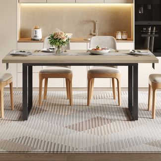 HAUSS SPOLE Esstisch 160×80cm Esstisch Holz mit Stellfüßen Küchentisch für 4-5 Personen