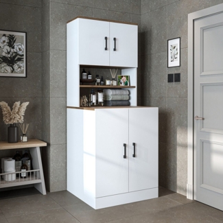 Roomart Waschmaschinenumbauschrank (Waschmaschinenschrank Trocknerschrank Waschturm)
