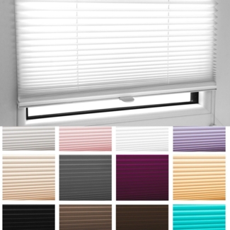 Plissee Faltrollo inkl. Klemmträger lila 85x120 cm Jalousie