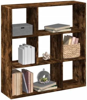 vidaXL Raumteiler-Bücherregal Räuchereiche 102x29x103,5 cm 858052