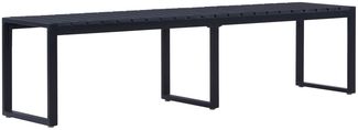 Gartenbank | Sitzbank | Gartenmöbel 180 cm PS-Platte Schwarz