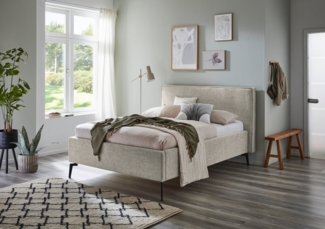 meise.möbel Polsterbett Riva II, mit schwarzen Metallfüßen, wahlweise mit Bettkasten