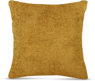 Bestlivings Kissenhülle Chenille Cross 60 cm x 60 cm 4 Farben, weicher Kissenbezug mit Reißverschluss, schlichter Bezug für Wohn- oder Schlafzimmer Senf