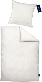 Daniel Hechter Bettwäsche Satin 0061304 LÄNGSSTREIFEN, kitt, 1 x 135 x 200 cm + 1 x 80 x 80 cm