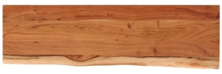 vidaXL Baumkante ohne Halterungen, Massivholz Akazie natur, 60 x 20 x 3,8 cm