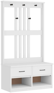 vidaXL Garderobenständer SANDNES Weiß 87x40x159,5cm Massivholz Kiefer 4010492