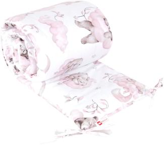 BabyLux Bettnestchen BABYLUX Bettumrandung NESTCHEN Bettnestchen 210 x 30 cm Babybett, 128. Bär Rosa