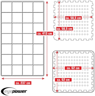 1cm Poolunterlage für 244cm Pool 28 Poolmatten Grün