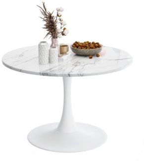 TWSOUL Esstisch Moderner Esstisch Rund, Küchentisch Esszimmertisch Ø 80