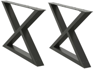 vidaXL Couchtischbeine 2 Stk. Anthrazit 70x(42-43,3) cm Stahl 4012714