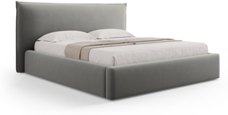 Micadoni Bett Kaelle Samtstoff Hellgrau 200x200