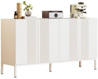 Thanaddo Sideboard Sideboard mit 4 Rattantüren,Linie Buffetschrank, Mehrzweckschrank.