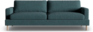 Micadoni Sofa Aliya 4-Sitzer Strukturierter Stoff Grün Blau Melange