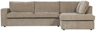 Ecksofa Hajo mit Cordbezug Rechts, Clay