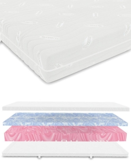 Hybridmatratze Hybrid DUO H2/H3 deLuxe 7 Zonen 22 cm matratze, Schlaftroll, 22 cm hoch, Orthopädische, ergonomisch, atmungsaktiv, Made in Germany