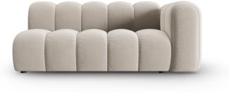 Micadoni Modulares Sofa Lupine 3-Sitzer Rechts Samtstoff Beige