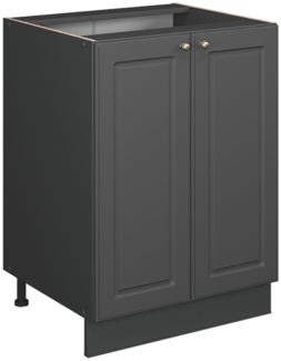 Küchenunterschrank Fame-Line Anthrazit-Gold Landhaus 60 cm , AP Anthrazit Vicco