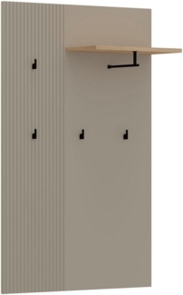 Home affaire Garderobenpaneel Luminara (1 St), Wandgarderobe breit mit eleganter Rillenoptik - (B/T/H) 85/26/133 cm