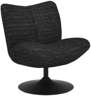 Bronx71 Sessel Moira drehbar melierter Stoff schwarz