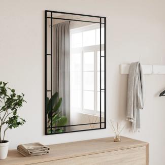 vidaXL Wandspiegel Schwarz 60x100 cm Rechteckig Eisen 358631