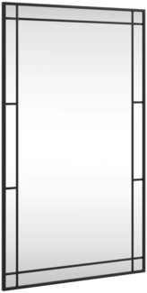 vidaXL Wandspiegel Schwarz 60x100 cm Rechteckig Eisen 358631