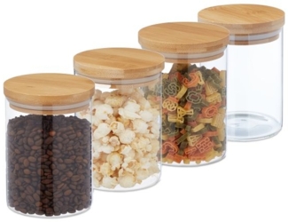 4er Set Vorratsgläser mit Deckel 750 ml