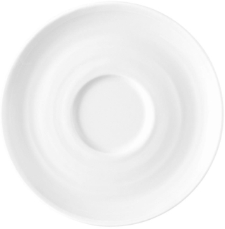 Kombi-Untertasse groß 16,5 cm Terra Weiss Seltmann Weiden Kaffeetasse - Mikrowelle geeignet, Spülmaschinenfest