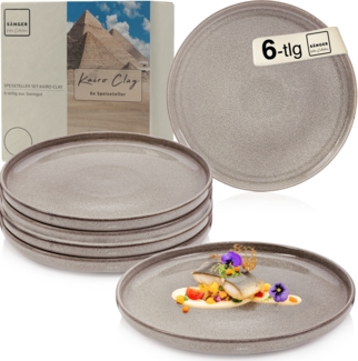 SÄNGER Speiseteller Set Kairo Clay - 6 teilig aus Steingut