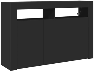 vidaXL Sideboard Schwarz 116 x 30 x 75 cm Holzwerkstoff 3333877