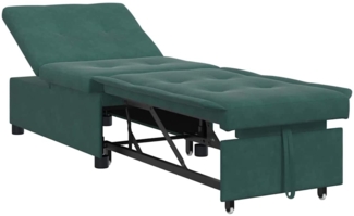 vidaXL Schlafsofa Dunkelgrün 67 x 194 x 38 cm Samt 42008596